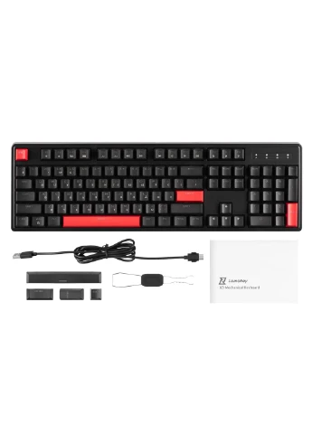 Клавіатура механічна X3 104Key, Keychron Brown, USB-A, QMK/VIA, Hot-Swap, EN/UKR, RGB, чорний Lemokey (393473387)