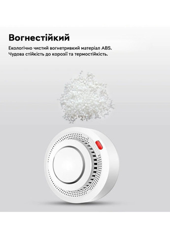 Wifi датчик дыма Wifi Smoke Detector, с сиреной и оповещением на смартфон TUYA (293479810)
