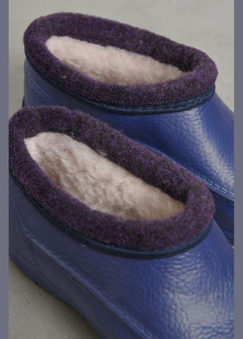 Галоши женские на меху темно-синего цвета Let's Shop (305196791)