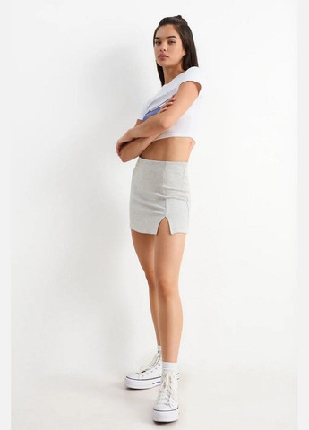 Серая меланж юбка C&A