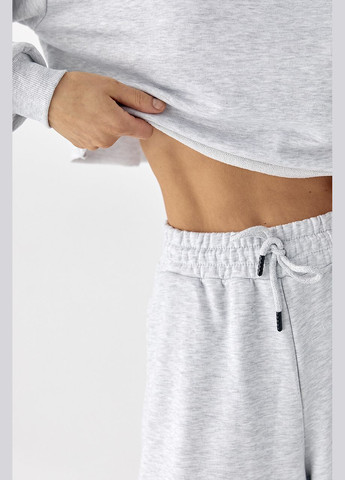 Спортивный костюм с коротким свитшотом и прямыми брюками Lurex (327705820)