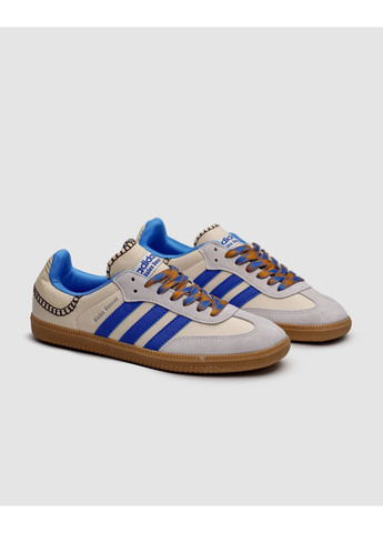 Комбіновані Осінні кросівки чоловічі adidas wales bonner x samba wonder clay royal blue адідас No Brand