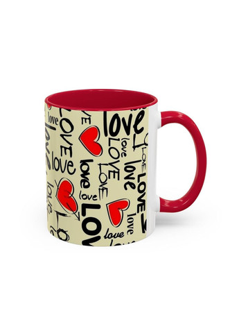 Чашка с принтом "Love & Сердце" No Brand (368671475)