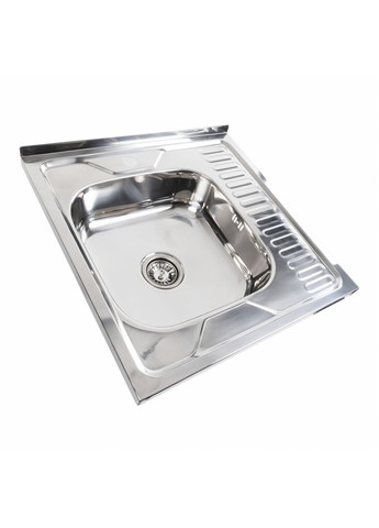 Кухонна мийка з нержавіючої сталі ПОЛІРОВКА 6060 L (0,7/160 мм) Platinum (269795647)
