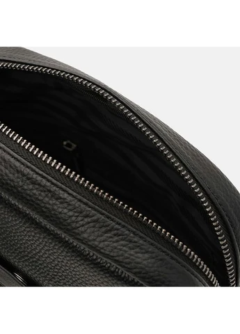 Чоловіча шкіряна сумка K18112bl-black Borsa Leather (380469518)
