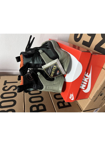 Сірі всесезонні кросівки nike acg montanian fly gore-tex green No Brand