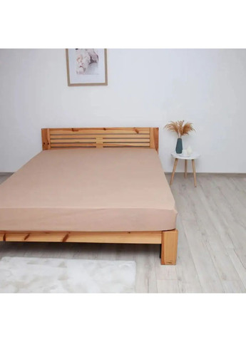 Простирадло на резинці 160*200 см Ранфорс гіпоалергенне Пісочне (49570160200) ТЕП (372687335)