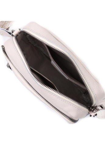 Сумка крос-боді через плече жіноча з натуральної шкіри Білий 36776 Vintage (354330635)