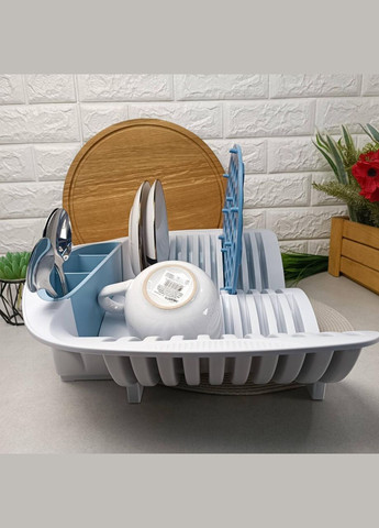 Белая пластиковая сушилка для посуды и столовых приборов Eurogold (303212077)