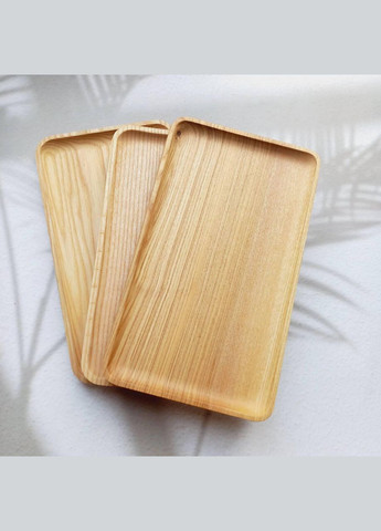 Прямокутна дерев'яна таця для чашки та десертів 28 см Hell (303210091)