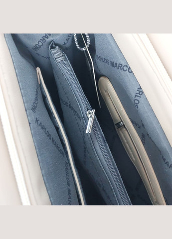 Сумка женская с двумя короткими ручками и ремешком белая Karlos Marconi (339079328)