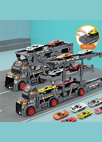 Набор машинок автовоз K180A10 трейлер с машинками 6 шт. Fun Game (327216212)