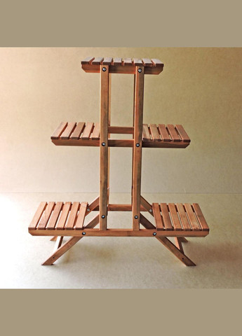 Підставка для квітів з дерева Прованс шафран (ЦВТ-0104) No Brand (328225555)