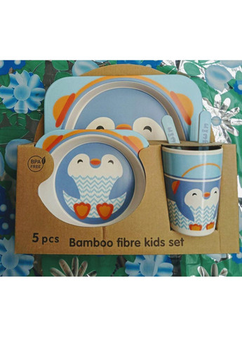 Набір дитячого посуду антибактеріальний бамбук No Brand (315597777)