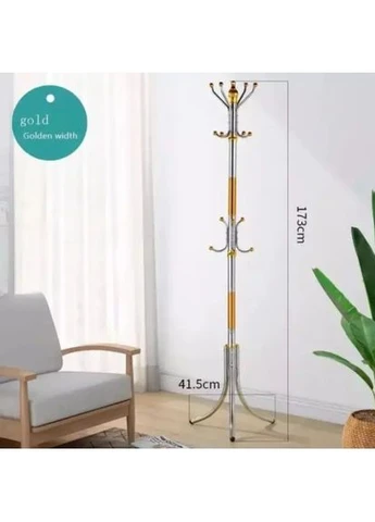 Металева підлогова стійка-вішалка для одягу Coat Rack тренога 16 гачків Happy Home (395316670)