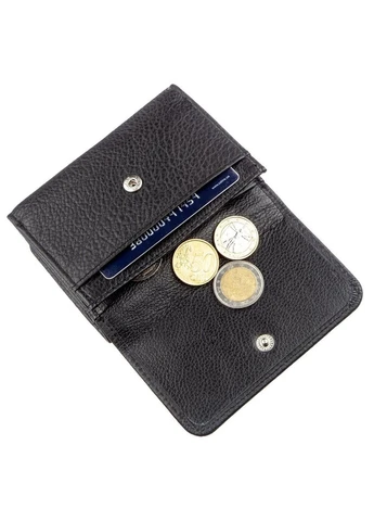Кошелек для женщин из кожи Черный 9х11,5 см st leather (391295536)