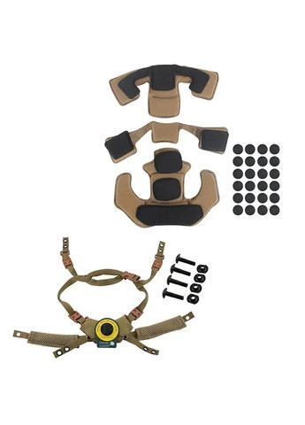 Універсальна система кріплень для шолома Wendy system із подушками (Койот) No Brand (332636544)