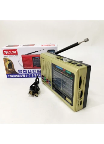 Портативна стовпчик радіо MP3 USB RX-6622. Колір: золотий Golon (395933037)