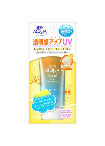 Skin Aqua Latte Beige SPF 50+ сонцезахисний крем 80 мл Rohto Pharmaceutical (307090898)