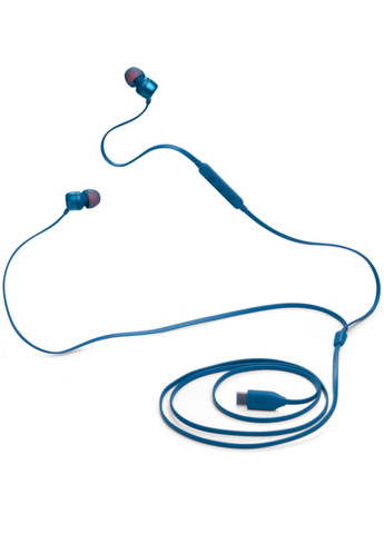 Навушники Type C, сині, провідні, з мікрофоном, вакуумні/внутрішньоканальні, кабель 1.2 м JBL T310 (355267362)