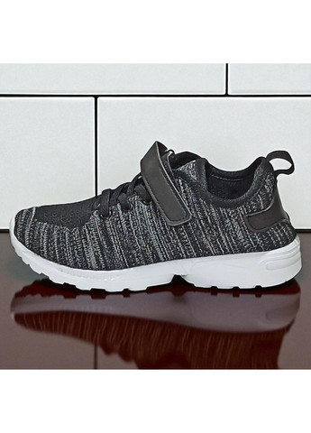 Чорно-білі Осінні текстильні кросівки для хлопчика на фізкультуру CSCK.S