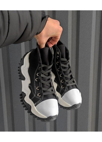 Серые демисезонные кеды мужские converse run run star motion black / grey конверс ран стар No Brand