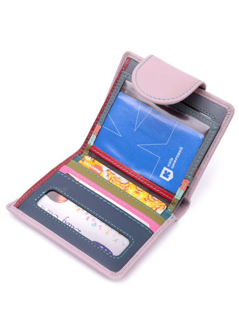 Портмоне з монетницею зовні для стильних жінок шкіряне бежевий 19456 st leather (329197520)