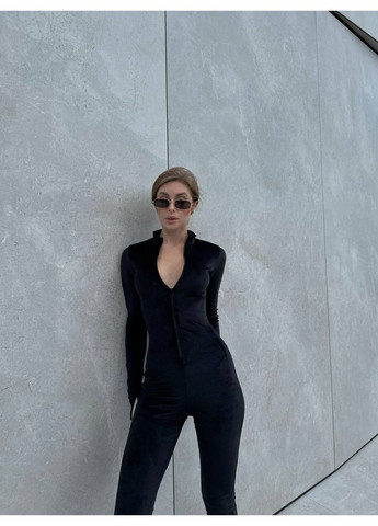 Комбинезон N.Family однотонний чорний кежуал