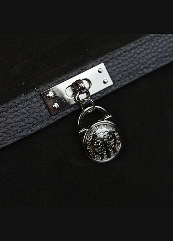 Чорна замшева шкіряна жіноча ділова каркасна сумка саквояж з ручками та довгим знімним ремінцем Serebro (315370741)