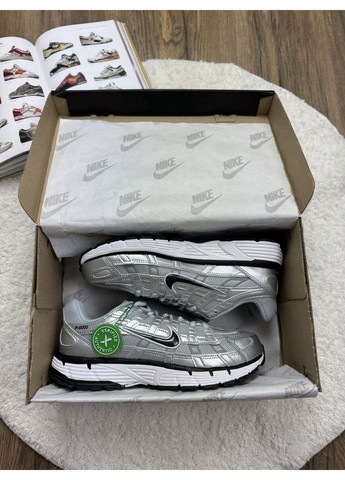 Черные демисезонные кроссовки мужские nike p6000 white silver black найк п-6000 No Brand