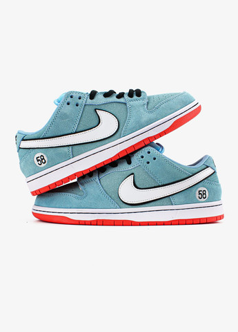 Голубые всесезонные кроссовки мужские и женские nike sb dunike low gulf blue | найк сб данк низкие голубые No Brand