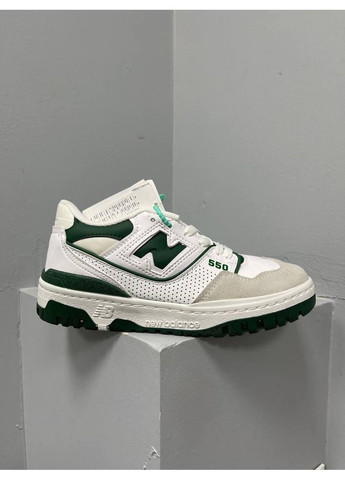 Сірі Осінні кросівки чоловічі new balance 550 green logo нью беланс 550 No Brand