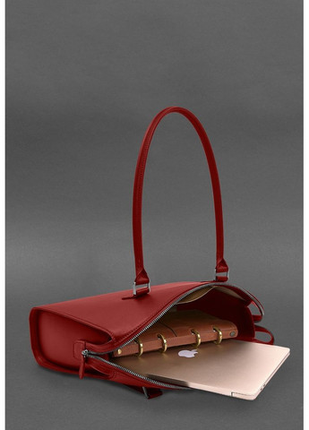 Женская кожаная сумка Business красный Краст BlankNote (348359168)