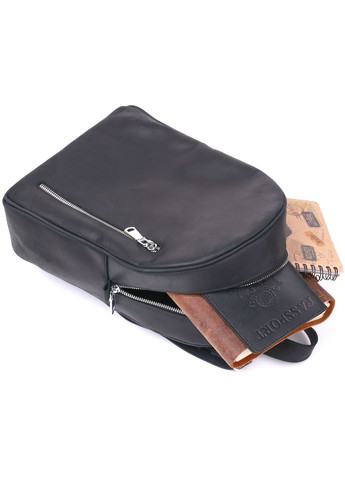 Універсальний жіночий рюкзак із натуральної шкіри з кишенями чорний (sku_16328) No Brand (329860394)