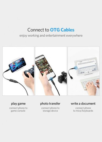 Переходник даптер US157 USB Type-C to Micro USB Black (30391) Ugreen (300523769)