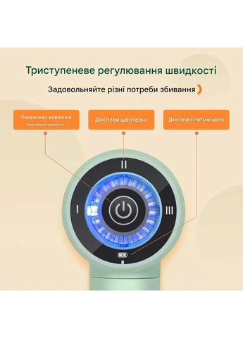 Мини-миксер беспроводной аккумуляторный 2000мАч ручной портативный 3 скорости 2 насадки (V741) No Brand (361029137)