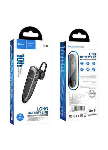 Bluetooth-гарнітура розмовна E60 Brightness business BT headset Black Hoco (297457678)