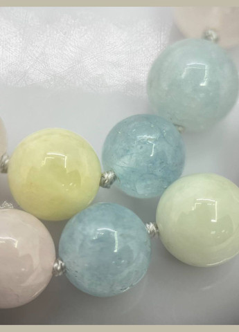 Намисто морганіт 10 мм 42 см Двоколірний 11684 No Brand (311686504)