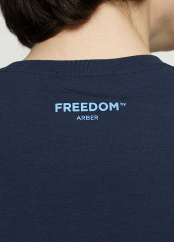 Синя футболка унісекс freedom синя з коротким рукавом Arber T-SHIRT FF19
