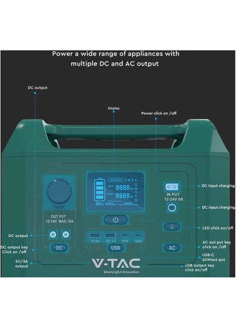 Зарядна станція Power VT-606N (VT-606N+) V-TAC (367056000)