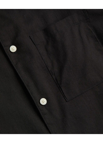 Чоловіча лляна сорочка вільного крою Н&М (56999) М Чорна H&M (292317589)