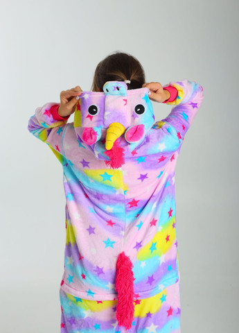 Кігурумі піжама Єдиноріг для дівчаток фіолетовий зоряний теплий комбінезон плюшевий Lalapka (373041257)