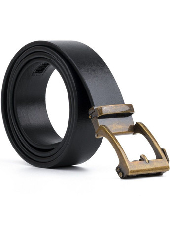 Ремень из натуральной кожи с ретро латунной пряжкой Vintage черный (sku_20215) No Brand (327820425)