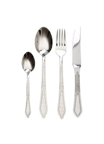 Набор столовых приборов золото на 6 персон комплект столовых приборов 24 предмета Серебро HP-20-63 Yiwu (369142712)