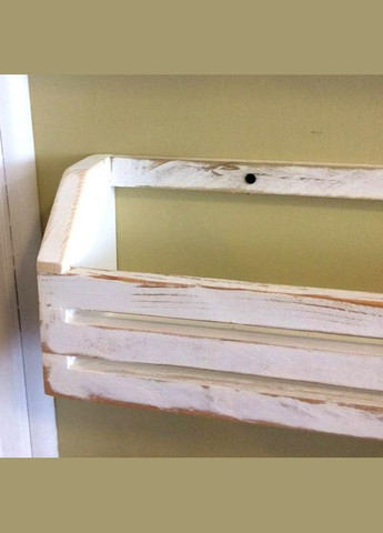 Настенная книжная полка из дерева Атлас 80 шебби (КПГ-800728) No Brand (328080944)