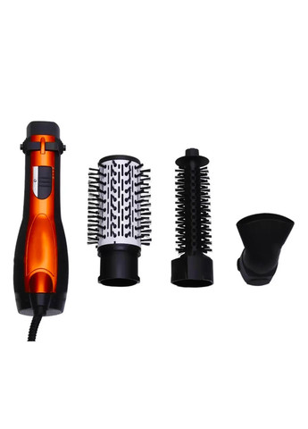 Фен-щетка для волос 3в1 с вращением 1000 Вт — стайлер, плойка, выпрямитель с насадками, ионизацией и керамическим покрытием. Україна (362272062)