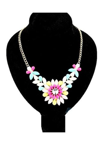 Красивое колье яркое в стразах Нафрит,8366 Fashion Jewelry (353827913)