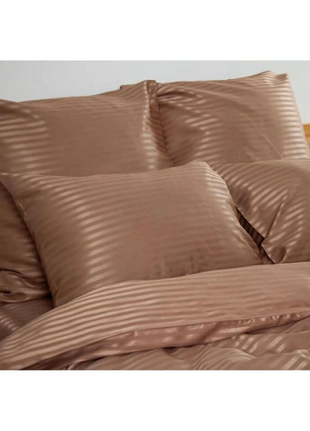 Постільна білизна євро Сатин Stripe Macchiato 2-04120-28495 200х215 см кавовий ТЕП (327791979)