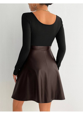 Жіноча спідниця з екошкіри із блискавкою збоку - Заміри в описі DK/DL Мода без кордонів (366281272)