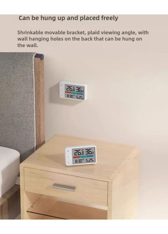 Термометр-гігрометр з годинником і метеостанцією MiaoMiaoCe MHO-C306 HD дисплей Xiaomi (362412767)